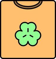 Sweater, shamrock color icon vector