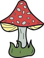 Mushroom color icon vector