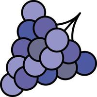 Grapes color icon vector