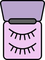 eyelashes color icon vector