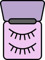 eyelashes color icon vector