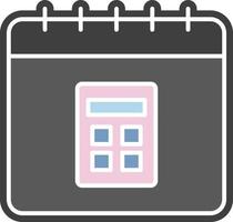 Calendar, calculator color icon vector