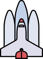shuttle, space color icon vector