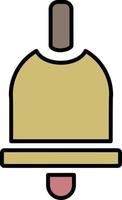 bell outline color icon vector