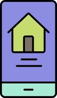 mobile, online, house color icon vector