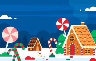 Gingerbread House Background vector