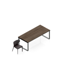 isometrico tavolo impostato 3d rendere png