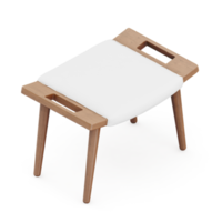 Isometric Chair 3D isolated rendering png