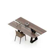 render 3d de mesa isométrica png