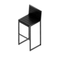 chaise isométrique rendu isolé 3d png