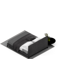 Isometric Bedroom 3D render png