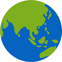 Freehand world map sketch on globe. png