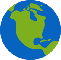 bosquejo del mapa del mundo a mano alzada en el globo. png