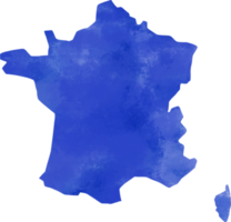 watercolor painting of france map. png