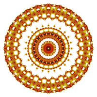 ornement de motif de mandala de fleurs png