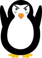 personaje de dibujos animados de pingüinos enojados png