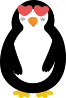 penguin in love cartoon character crop-out png