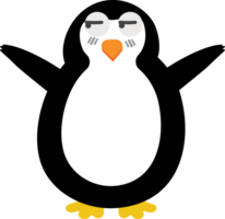 genervter pinguin-cartoon-charakter-crop-out png