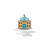 Flat Hotel Icon Vector