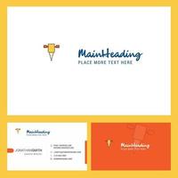 Jack hammer Logo design with Tagline Front and Back Busienss Card Template Vector Creative Design