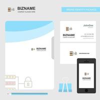 Secure network Business Logo File Cover Visiting Card and Mobile App Design Vector Illustration