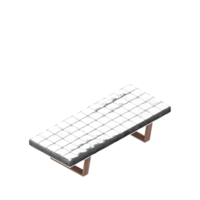 isometrischer Tischsatz 3D-Rendering png