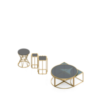 Isometric Table Set 3D render png