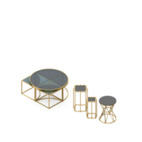 conjunto de mesa isométrica renderização 3d png