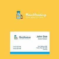 Medicine logo Design with business card template Elegant corporate identity Vector