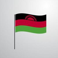 Malawi waving Flag vector