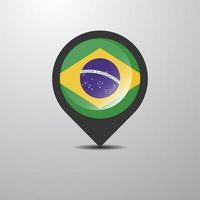 pin de mapa de brasil vector