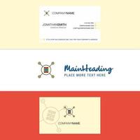 Beautiful Networks router Logo and business card vertical Design Vector