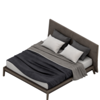 isometrisches schlafzimmer 3d rendern png