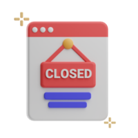 online shopping, objects closed illustration 3d png