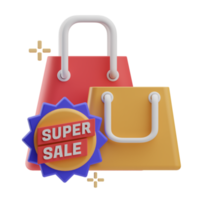 online shopping, objects super sale illustration 3d png