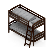 Isometric Bedroom 3D render png