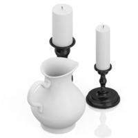 Isometric Candles 3d render png