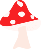 lindo hongo de agárico de mosca de dibujos animados. amanita muscaria. png