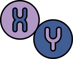 chromosome icon color icon vector