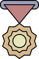 premio, icono de color de medalla vector