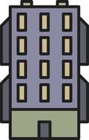 icono de color de contorno de edificio vector