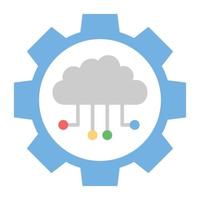 Trendy Cloud Technology vector