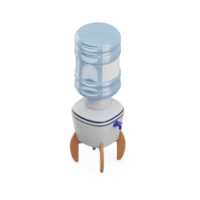 Isometric Water Dispenser 3D render png