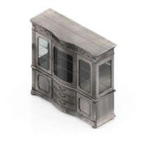 renderização 3d de gabinete isométrico png