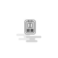 Social media user profile Web Icon Flat Line Filled Gray Icon Vector