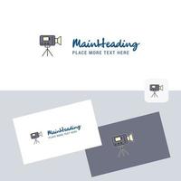 Camcoder vector logotype with business card template Elegant corporate identity Vector