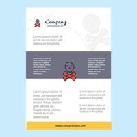 Template layout for Danger comany profile annual report presentations leaflet Brochure Vector Background