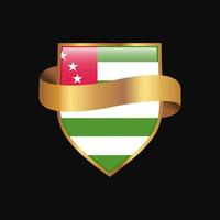 vector de diseño de insignia de oro de bandera de abjasia