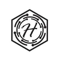 Letter H logo icon vector design template elements