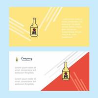 Drink bottle abstract corporate business banner template horizontal advertising business banner